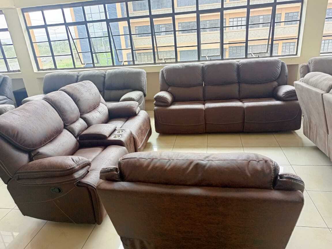 Brown 6 Seater Recliner Sofa Set
