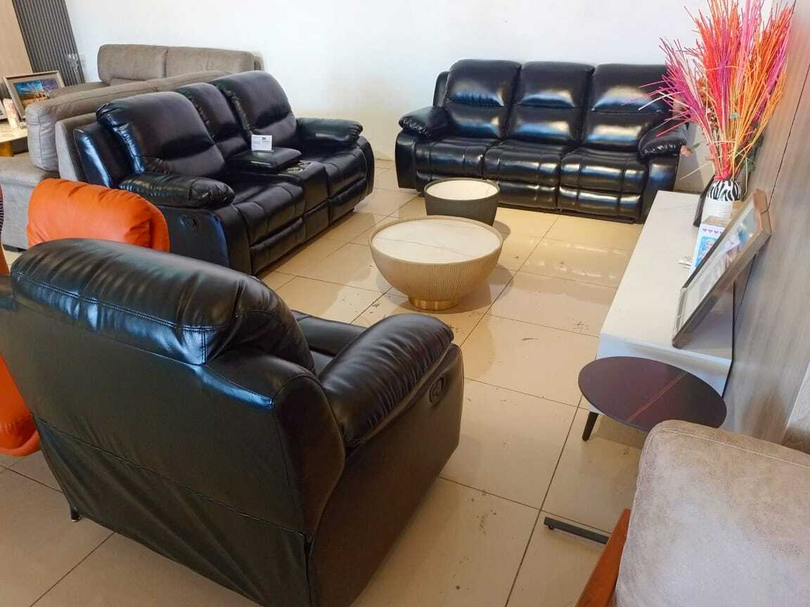 Leather Recliner Six Seater